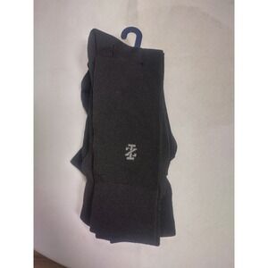 IZOD Mens Crew Socks Black Ribbed Athletic Logo Socks Multi Pair Bundle